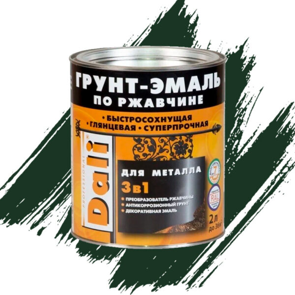 Эмаль 3 в 1 DALI зелёный мох 0,75 л