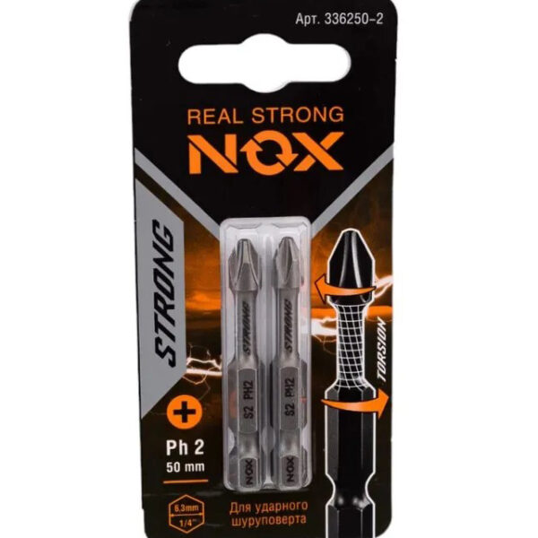 Бита PH Nox Strongr 2х50мм крестообразная, торсионная