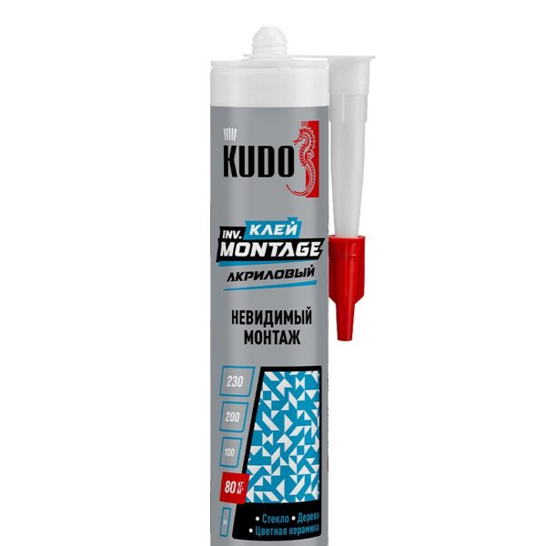 Клей монтажный акриловый KUDO Home Montage KBK-320 прозрачный, 280 мл