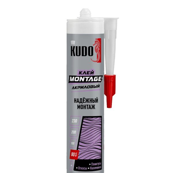 Клей монтажный акриловый KUDO Home Montage KBK-321 белый, 280 мл