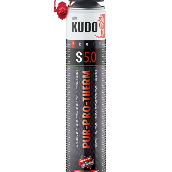 Теплоизоляция бесшовная под пистолет KUDO PUR‑PRO‑THERM S 5.0, 1000 мл