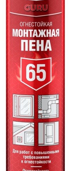 Пена монтажная ПРОФ всесезонная ОГНЕСТОЙКАЯ DONEWELL 65 1000 мл